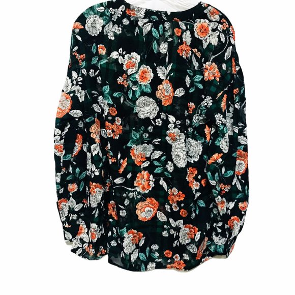 Tommy Hilfiger Medium Urban Folklore Long Sleeve Floral Peasant Top NWT - Picture 10 of 11
